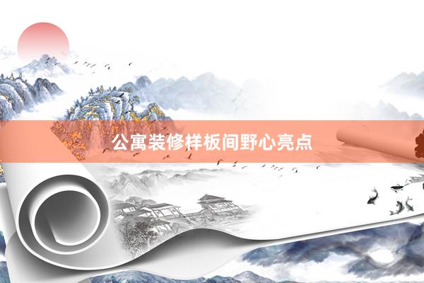 公寓装修样板间野心亮点