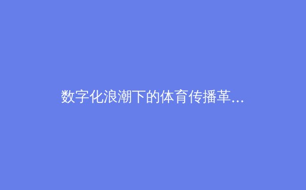 数字化浪潮下的体育传播革命：从观赛体验到产业生态的重塑 - 2